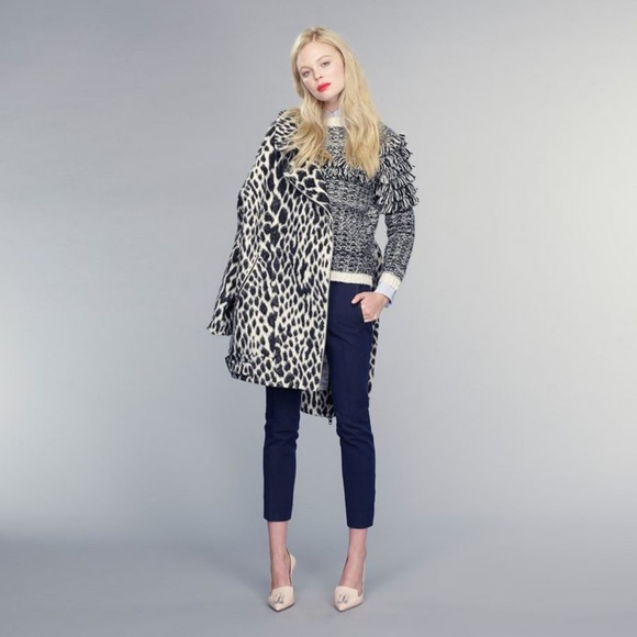 Banana Republic Jackets & Blazers - NWOT Banana Republic Snow Leopard Wool Moto Coat